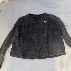 Cropped PINK waffle tee